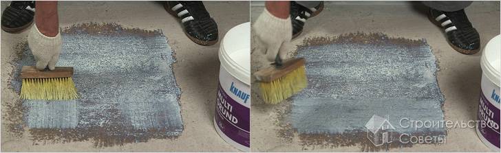 Грунтовать следует крест-накрест