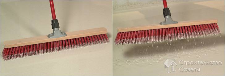 Обработка щеткой