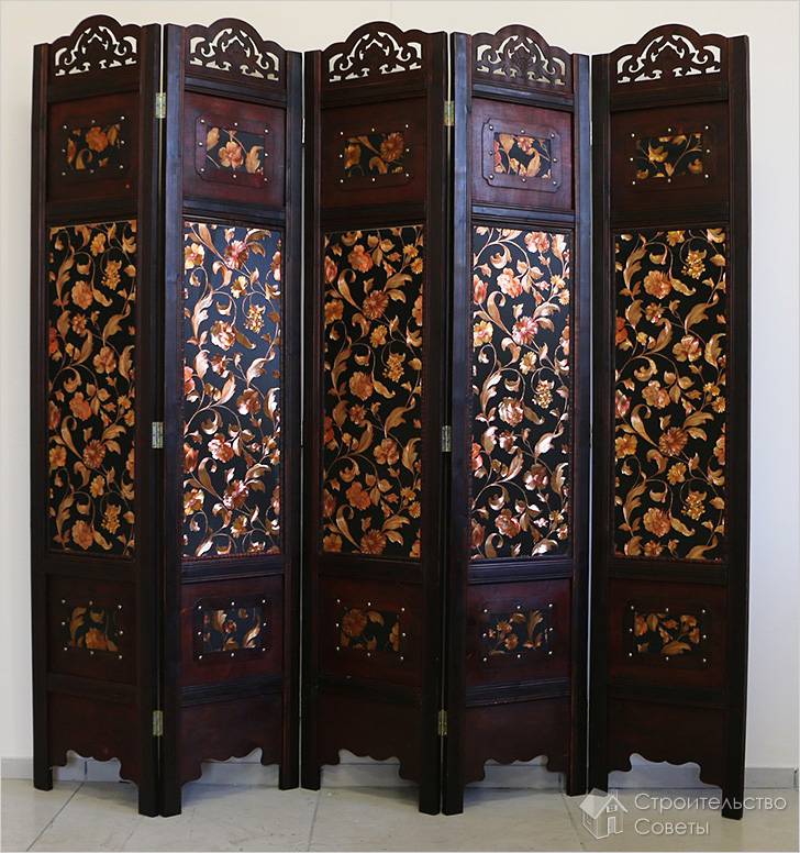 Ширма деревянная 5 секций