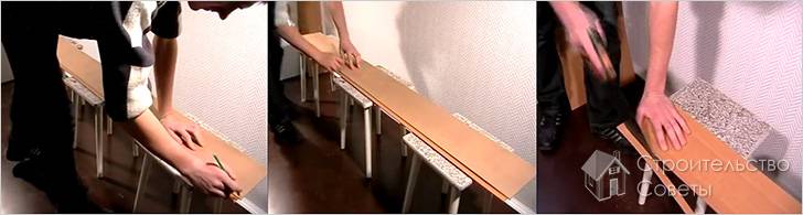 Разметка и распиливание пластины внутреннего заполнения