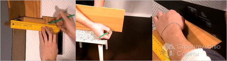 Подгонка по высоте карниза и пластины внутреннего заполнения