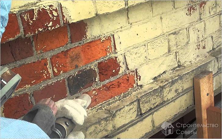 Чистка стен пескоструйным методом