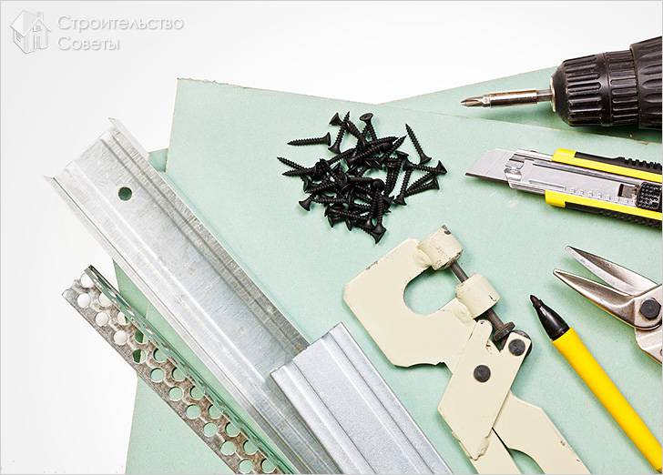 Инструменты для изготовления арки из гипсокартона