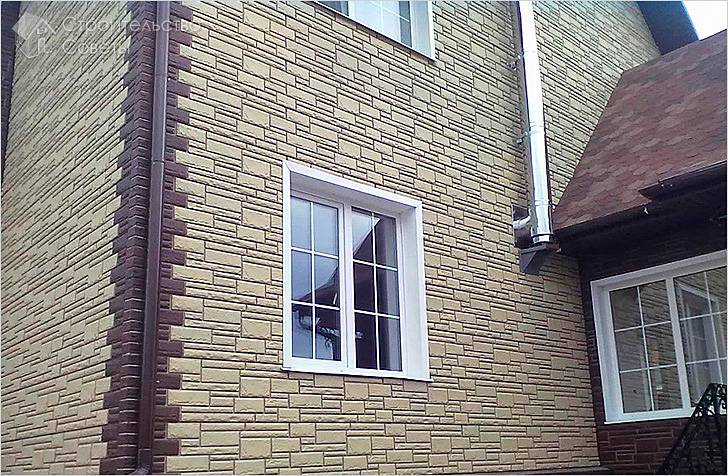 Отделка плитами под камень