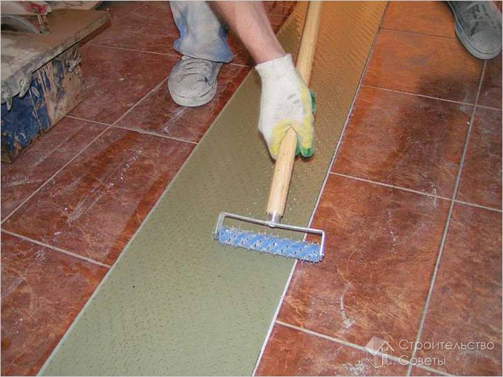 Прокатка валиком по всей площади листа