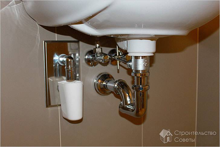 Раковина установлена