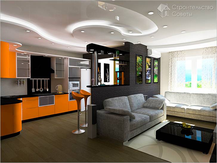 Разделение зон шкафом