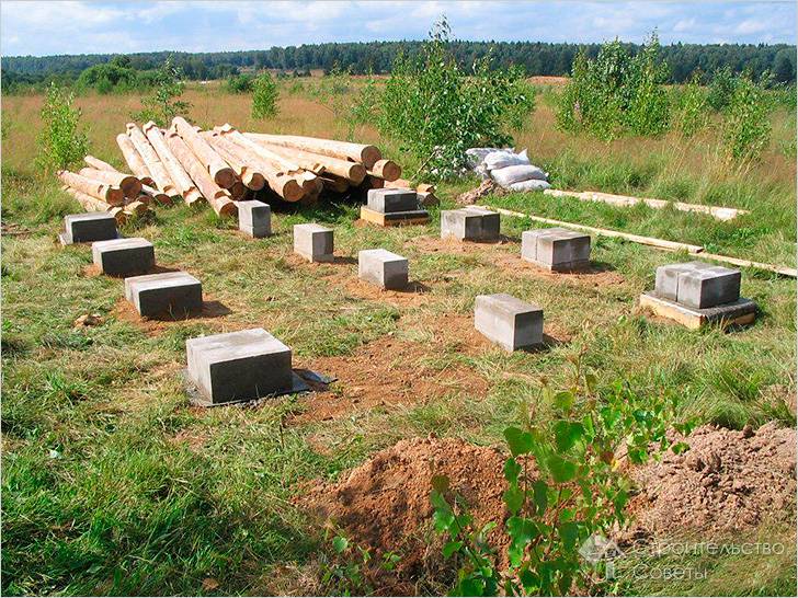 Строительство столбчатого фундамента