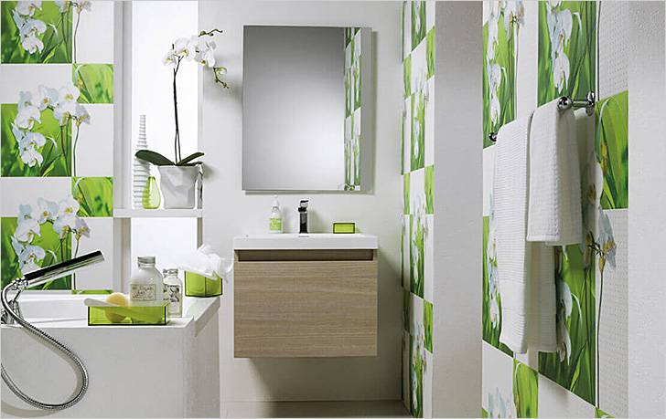 Обои в ванной