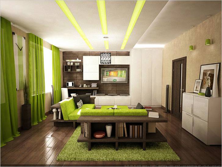 Занавески гармонируют с мягкой мебелью