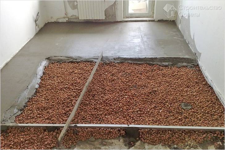 Стяжка пола с керамзитом