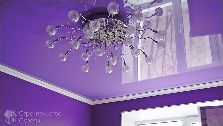 Как установить люстру на натяжной потолок