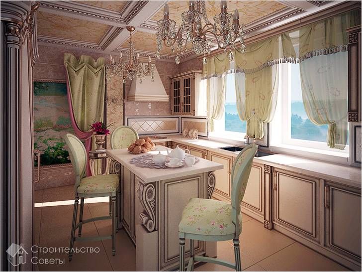 Интерьер кухни в стиле Прованс