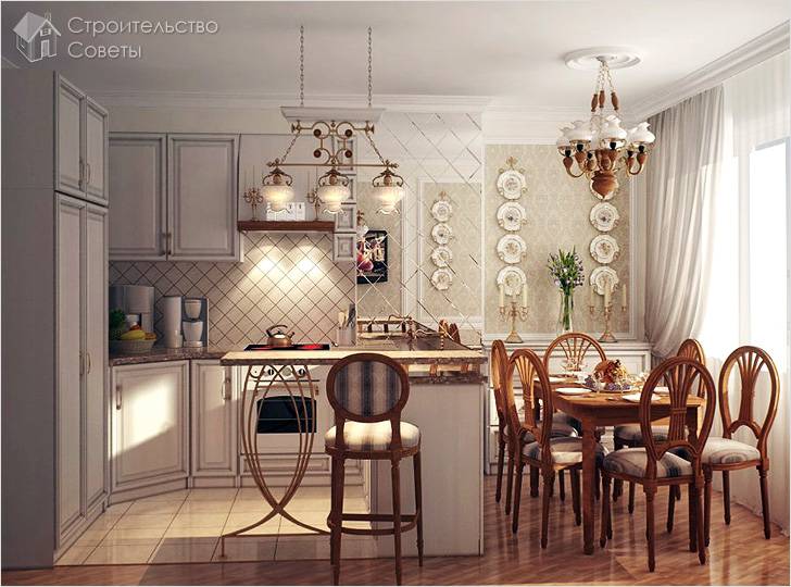 Интерьер кухни в стиле Прованс