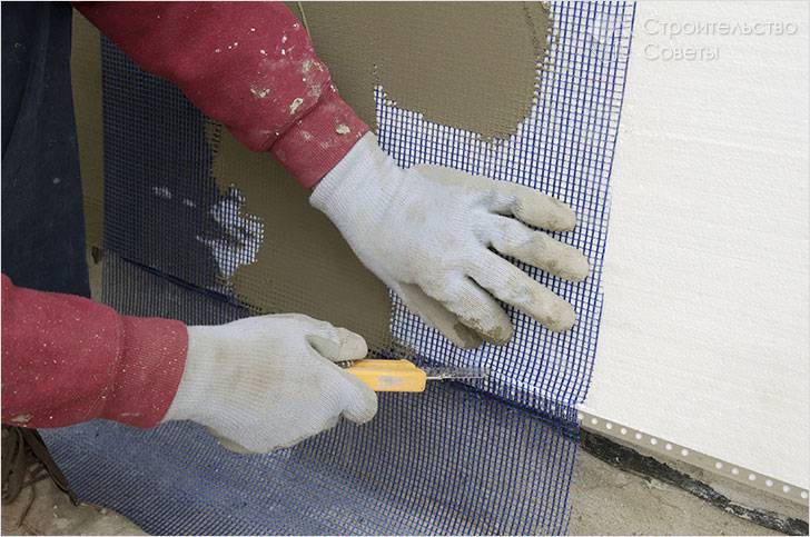 Армирование утеплителя