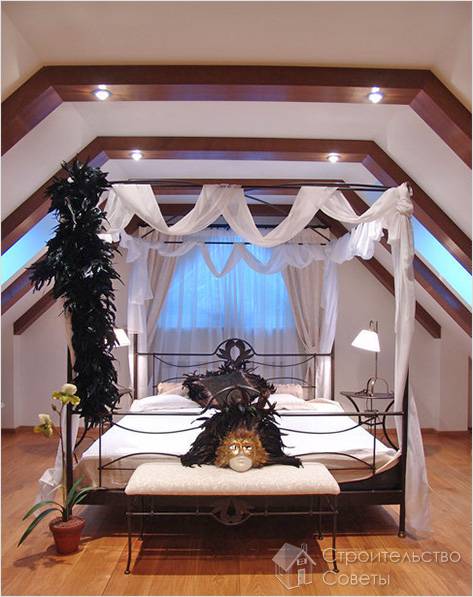 Оформление ломаного потолка