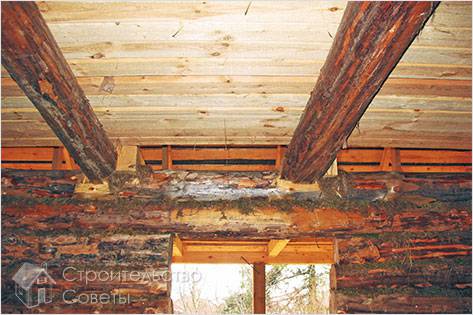 Отделка потолка в деревянном доме