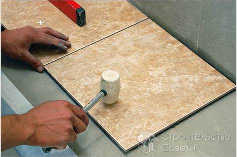 Использование киянки