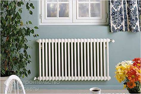 Расположение радиатора под окном