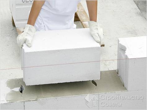 Укладка блоков