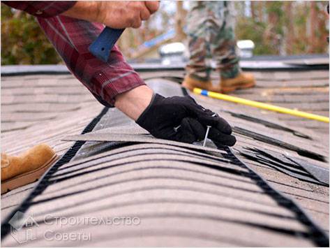 Восстановление битумной черепицы