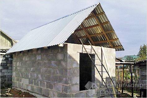 Строительство бани из шлакоблоков