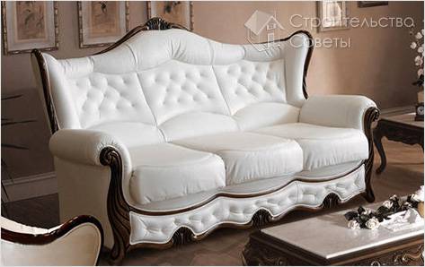 Из белой кожи с деревом