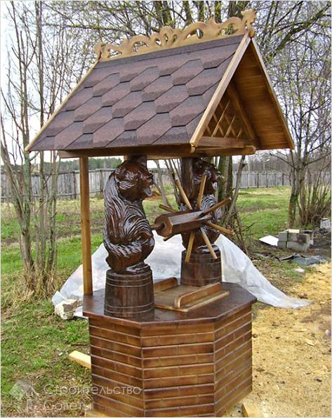 Домик для колодца своими руками