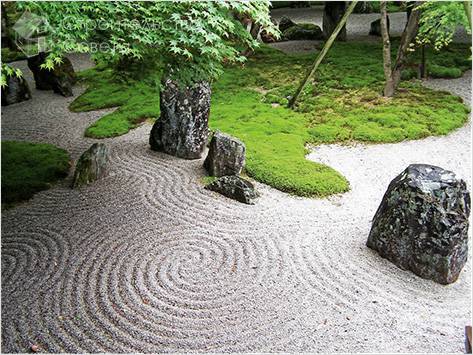 Обустройство большими камнями