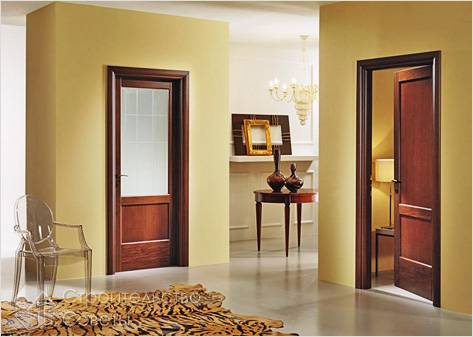 Двери венге в классическом интерьере