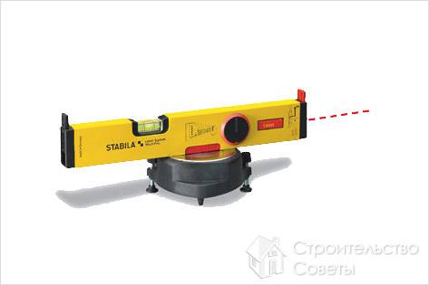 Измерение высоты пола лазерным уровнем