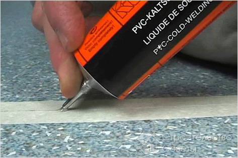 Как самому склеить линолеум холодной сваркой