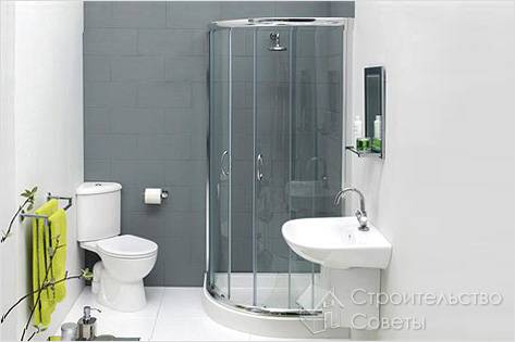 Визуальное увеличения пространства в маленькой ванной комнате