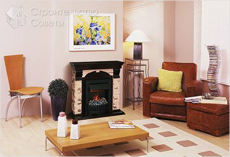 Место отдыха у электрокамина