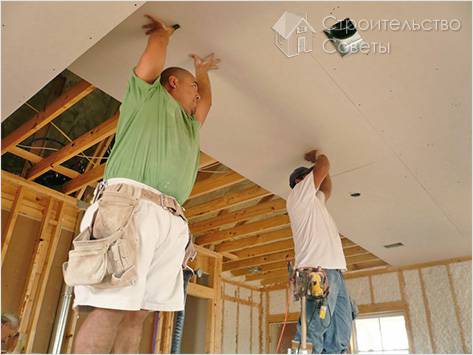 Монтаж гипсокартона