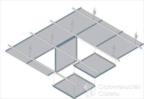 Крепление панелей в решетчатый каркас