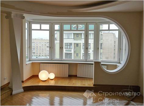 Объединенный балкон с комнатой