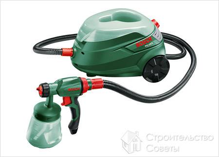 Использование пылесоса или краскопульта