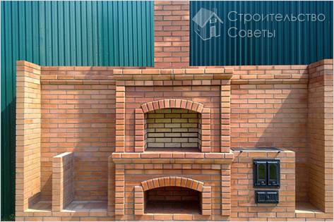 Печь с задней стенкой