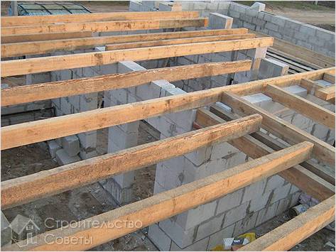 Перекрытие на основе деревянных балок