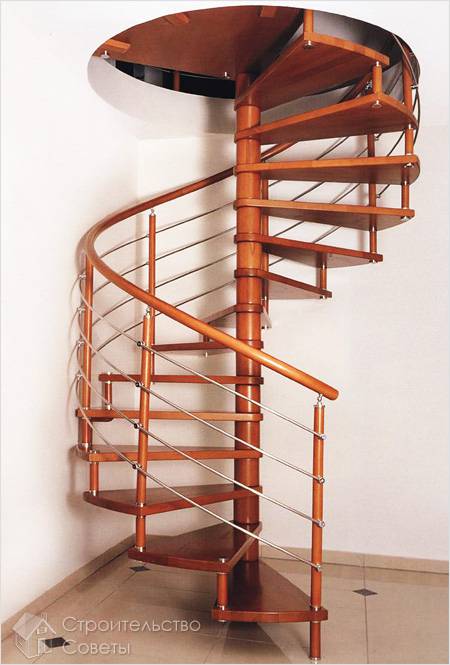 Винтовая лестница на больцах