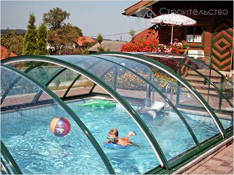 Крыша над бассейном