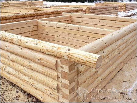 Стены деревянного сруба