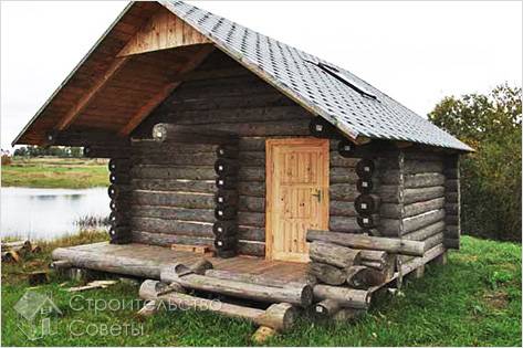 Русская баня на берегу