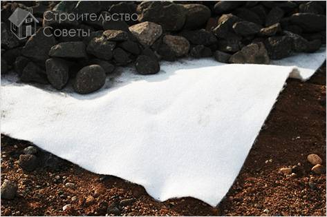 Укладка геотекстиля