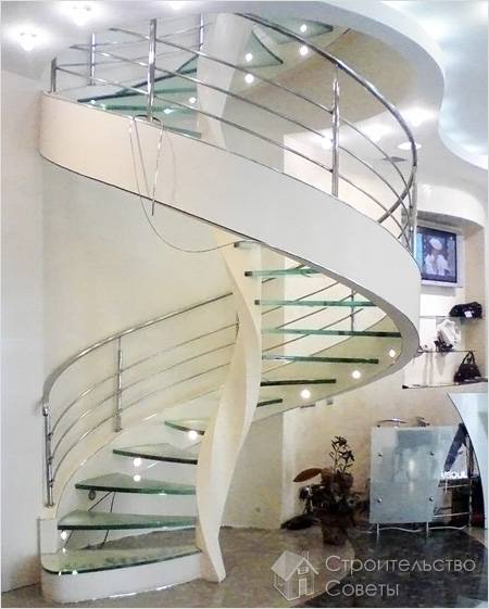 Со стеклянными ступенями