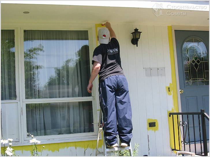 Работа по покраске стен