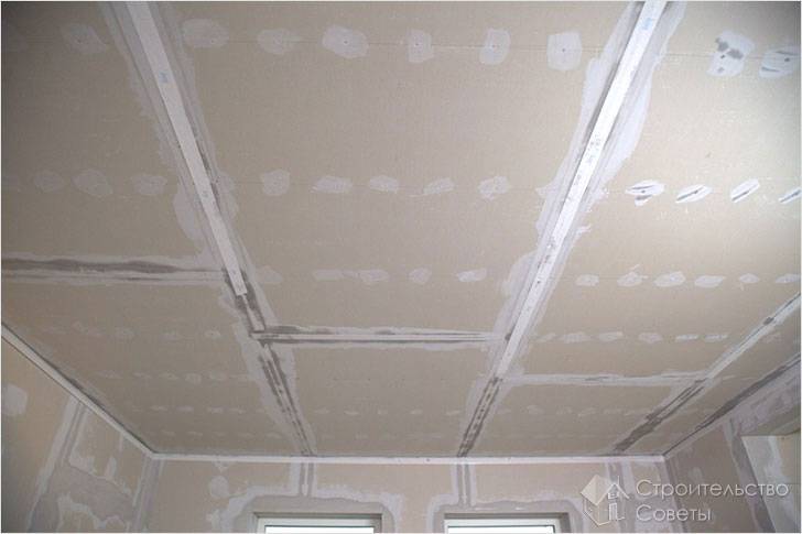 Шпаклевание потолка своими руками