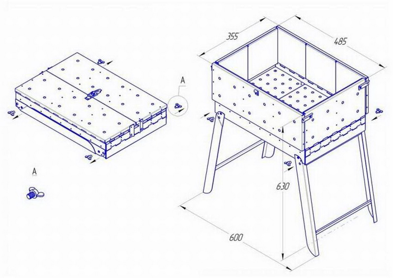 Как сделать мангал из металла своими руками: оптимальные размеры, особенности изготовления
