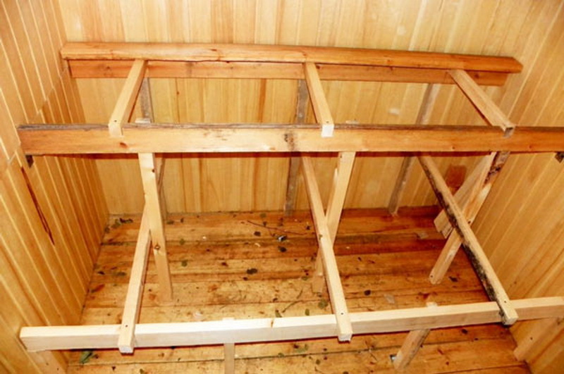 Полок в баню: материал, чертежи и пошаговые инструкции (100 фото)